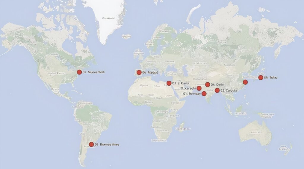 Ciudades más ruidosas